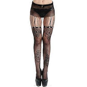Women Sexy Stocking Lace Fishnet Thigh High Stockings Suspender Garter Pantyhose