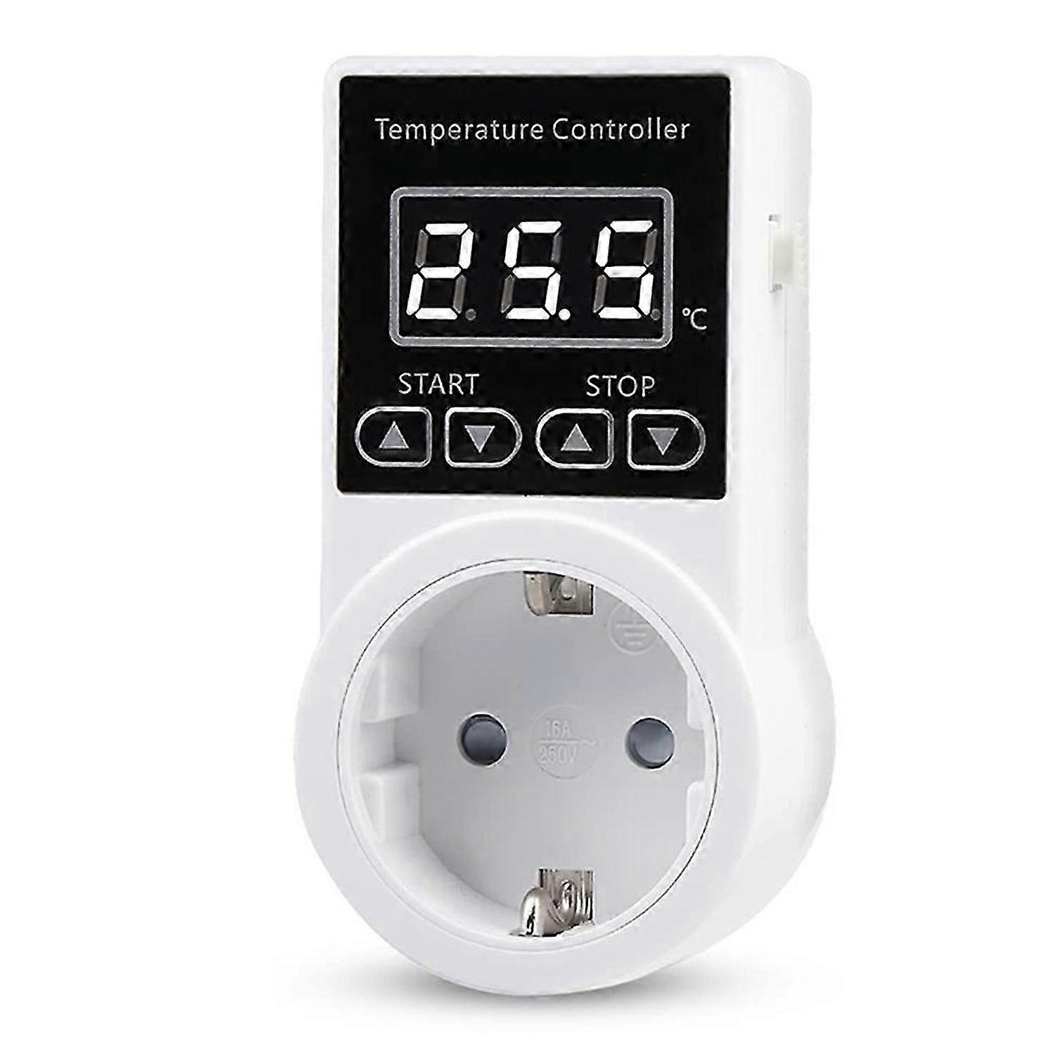 Thermostat Socket with Sensor, Digital Temperature Controller Socket, Waterproof Temperature Switch