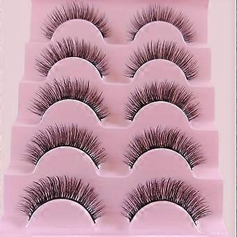 Short False Eyelashes Natural Style, 15 Pairs (3 Boxes) for Daily Wear Dance Stage Festival, Must-Have for Girls