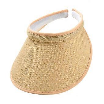 Summer Sun Hat Portable Wide Brim Beach Hats Outdoor Traveling Foldable Visor Hat Multi-function Straw Cap Suncap compatible with Women