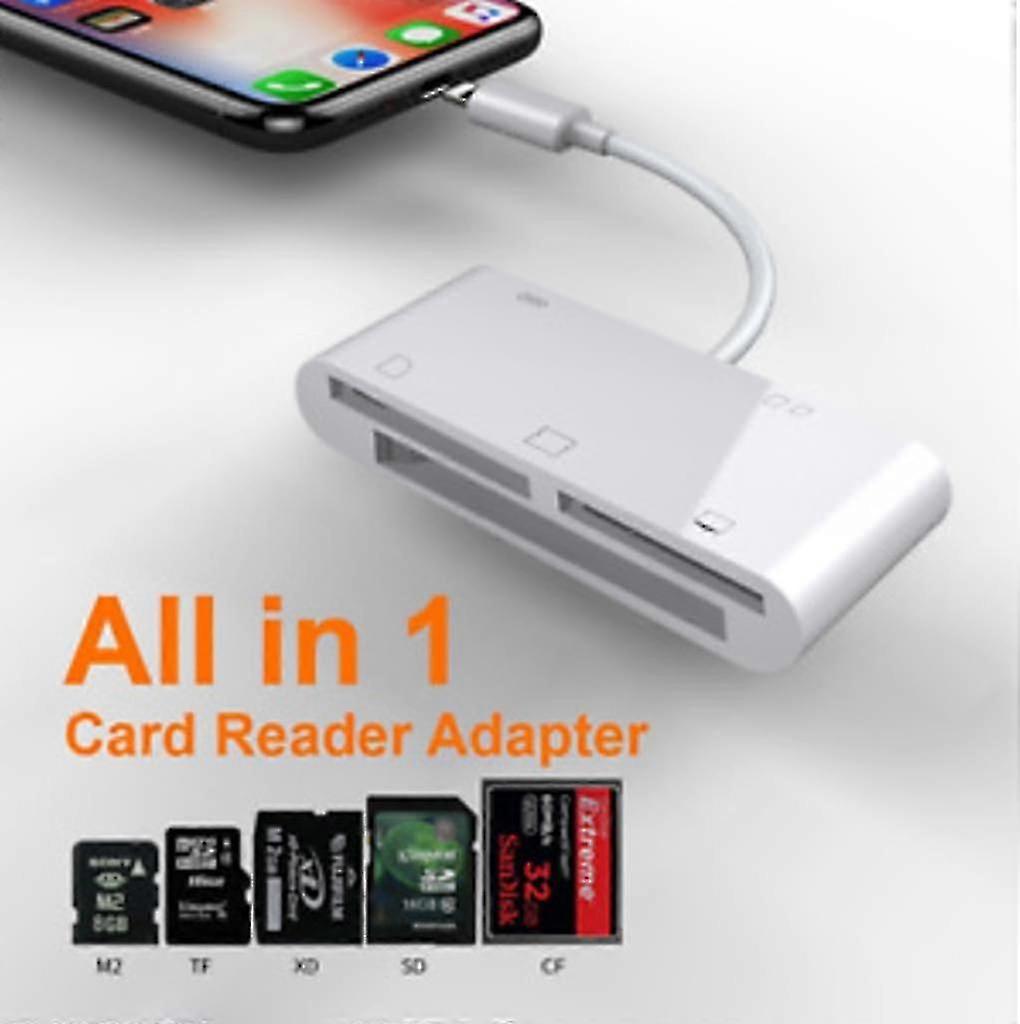 Cf Sd Tf Lightning Card Reader Adapter Universal Card Reader Compatible With Apple