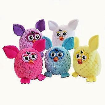 Schattig elektrisch pratend Furby elfje pluche speelgoed, elektronisch huisdier uiltje, 15 cm.