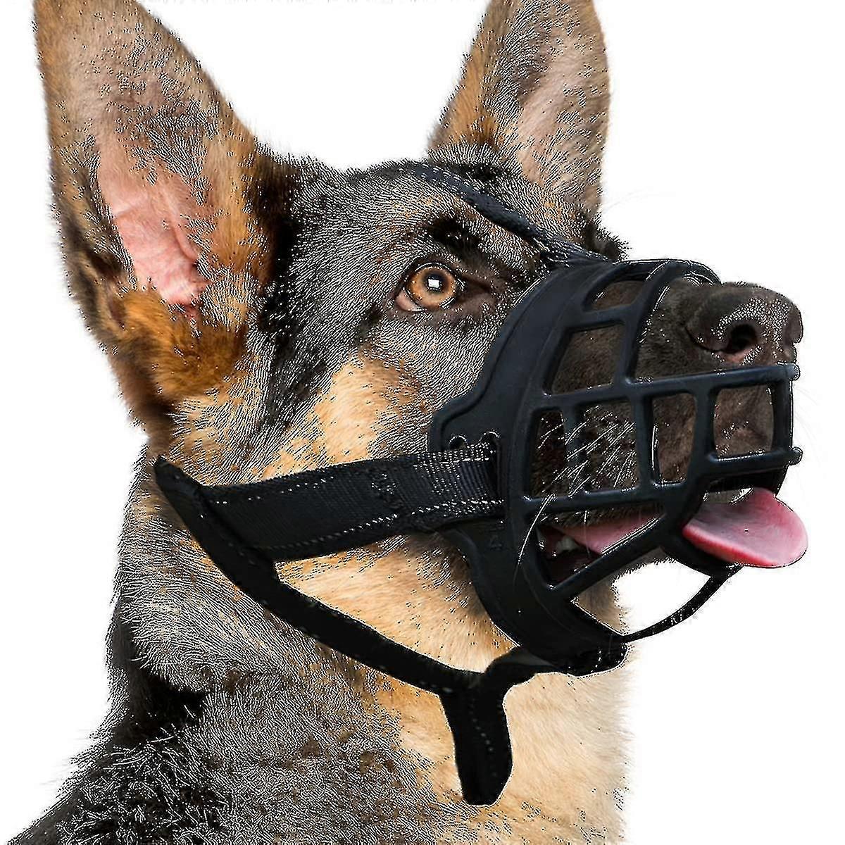 Dog Muzzle, Silicone Basket Muzzle For Small Medium Large Dogs, Soft Cage Muzzle Prevent Biting Chewing, Allow Drinking Panting