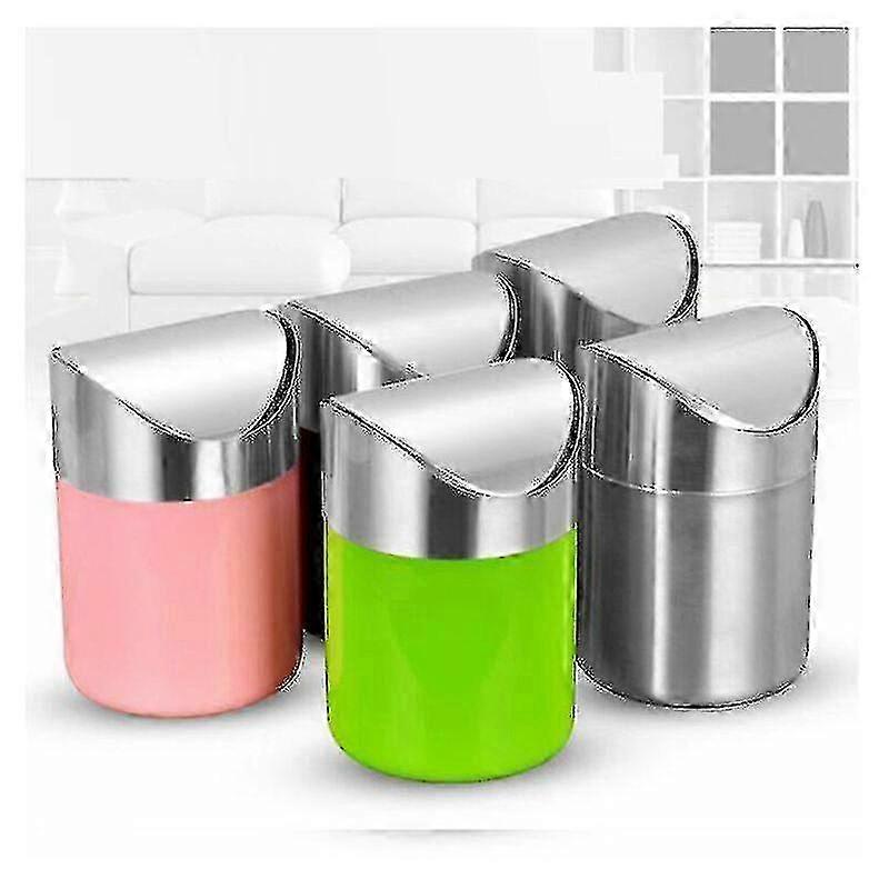 Stainless Steel Bathroom Bin, Silver