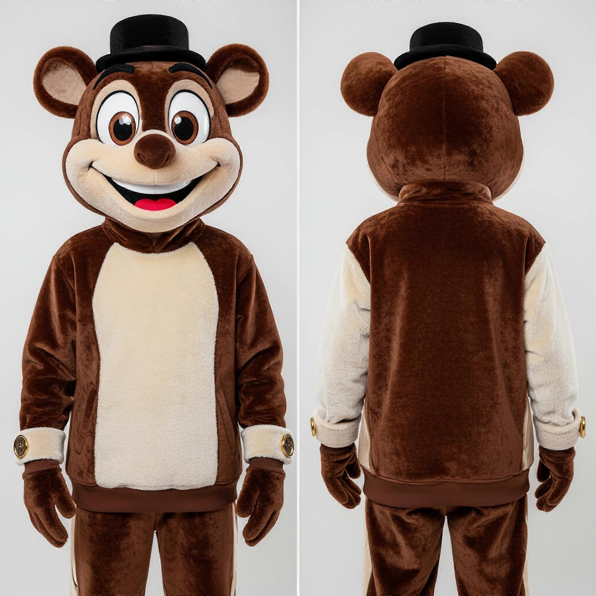 MASTICOT Velvety Brown Cartoon Ring Master Mascot