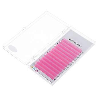 Women Fluorescent Faux Eyelashes Pink for Cosplay 1 Box Eyelash Extensions