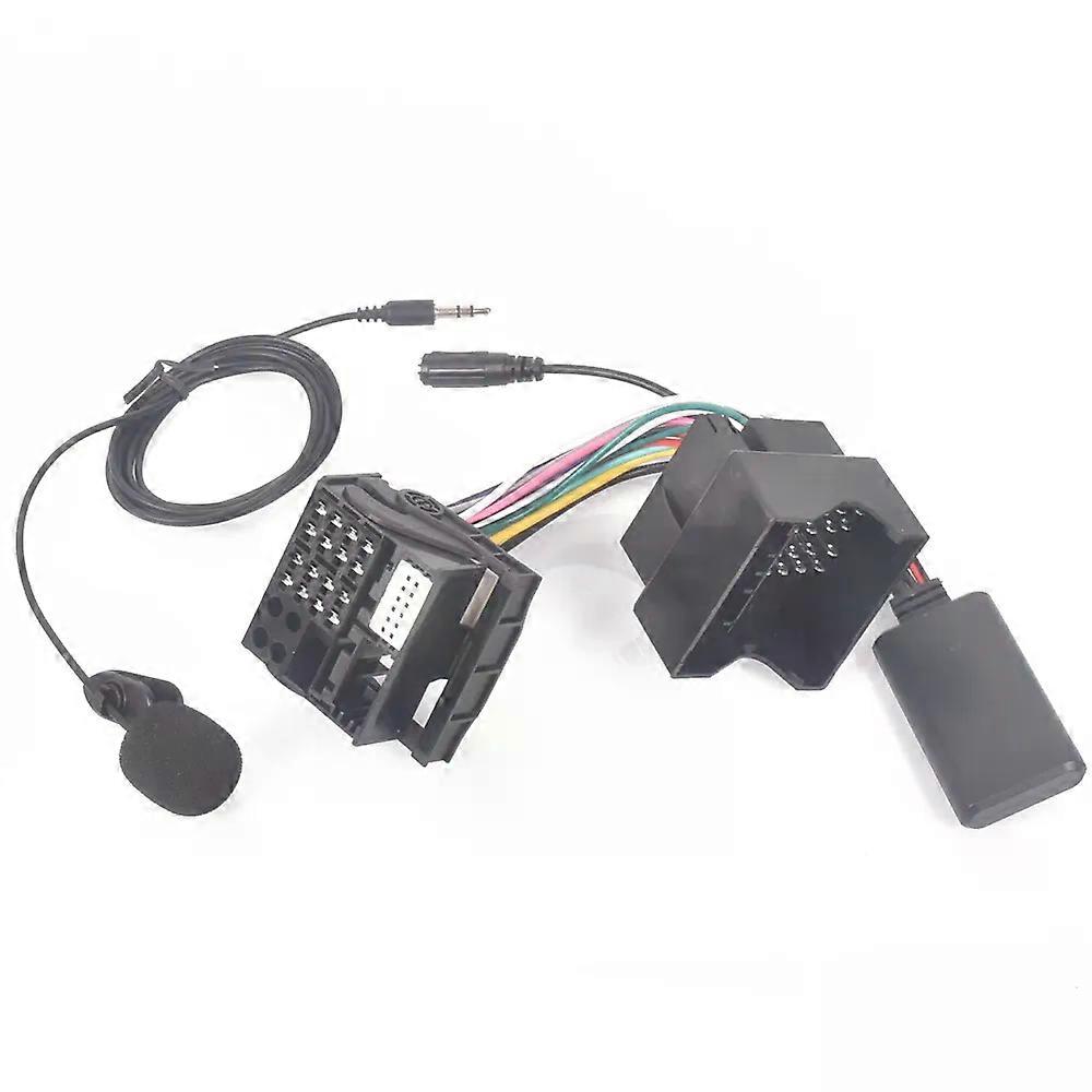 For BMW E60 E66 E70 E82 E87 E90 E92 Radio Harness Plug Microphone Handsfree Bluetooth 50 AUX Adapter
