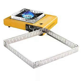 Outdoor Gas Stove Wind Screen Foldable Windshield Stainless Steel Burner Screen Cooking BBQ Stove Camping Hiking Accessories