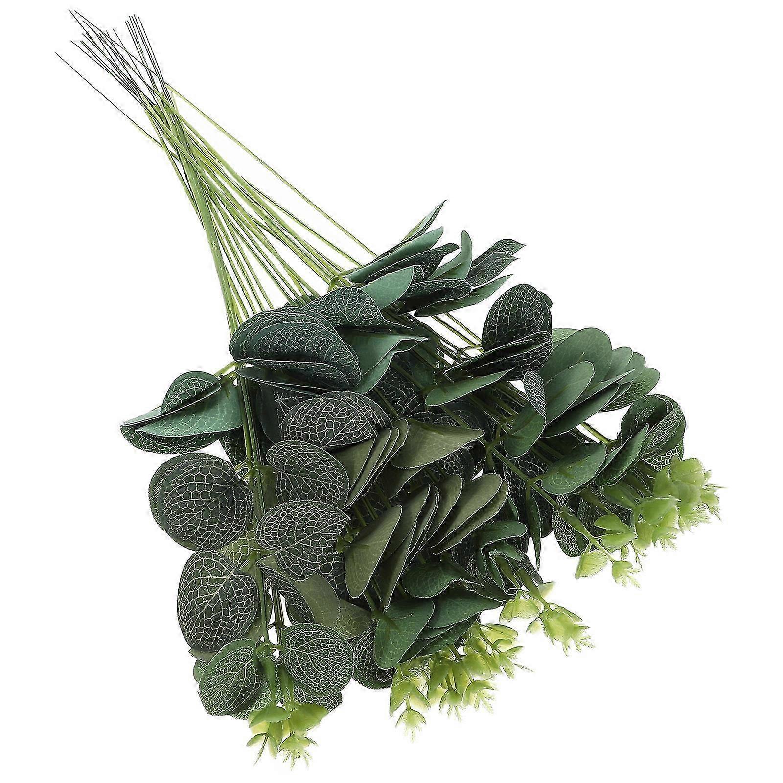 Cupcake Inserting Topper for Baking Adorns 20Pcs Eucalyptus Leaves