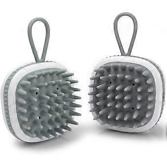Escova de massagem no couro cabeludo, 2 pacotes de massagem de cabeça de silicone macio, escova de cabelo com xampu