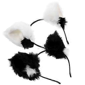 Katzenkostüm-Accessoires, Stoff zur Dekoration, 4-teiliges Set mit Katzenohren-Haarreif