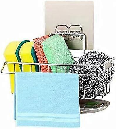 Rust-Resistant Stainless Steel Sink Caddy Compact Multi-Functional