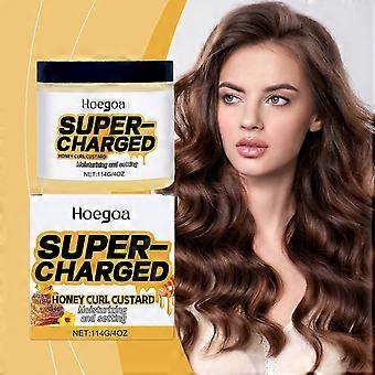 Hoegoa Moisturizing Nourishing Volumizing Hair Styling Cream for Smooth Shiny Curly Hair with Everyday Elasticity