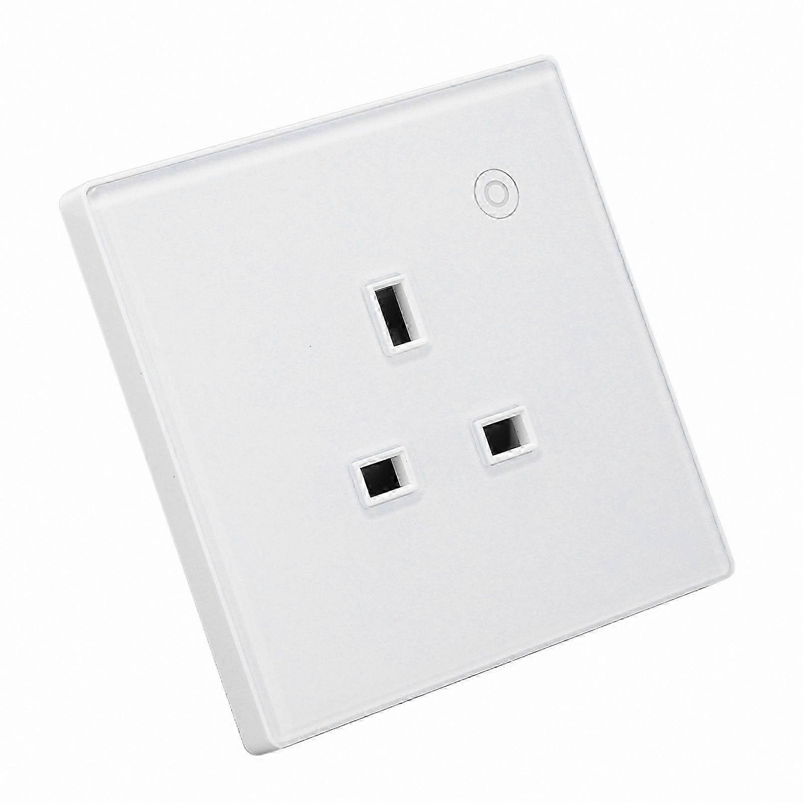 Wall-Mounted Smart Timer Panel with Wireless Control and 16A Outlet in ABS Material