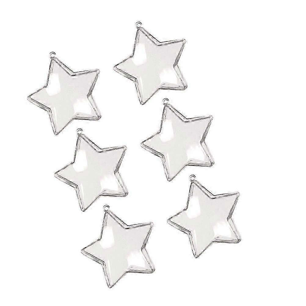 Candy Container Transparent Star Shape for Storage 6Pcs Candy Boxes