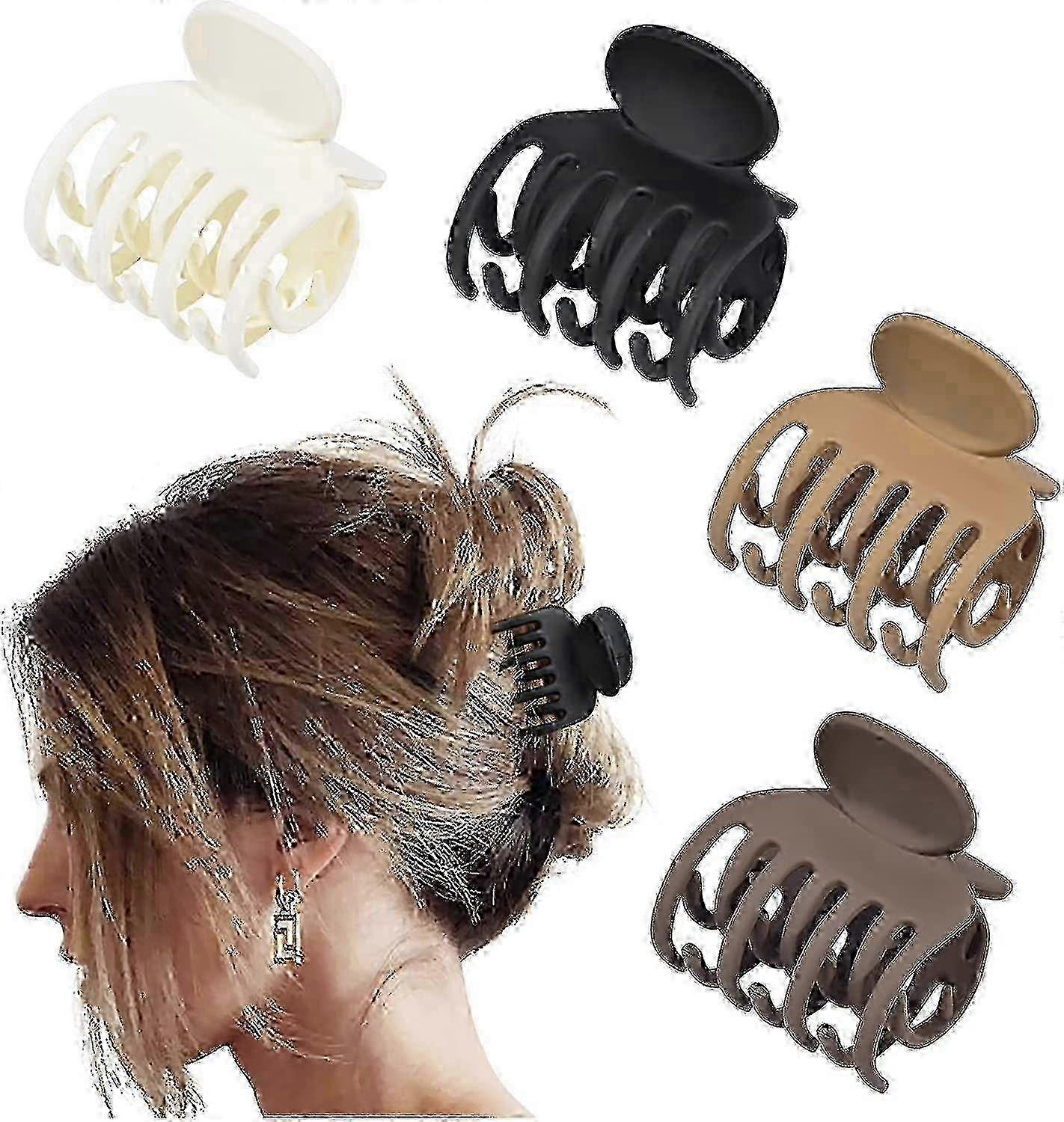 Double-Row Teeth Matte Claw Clips