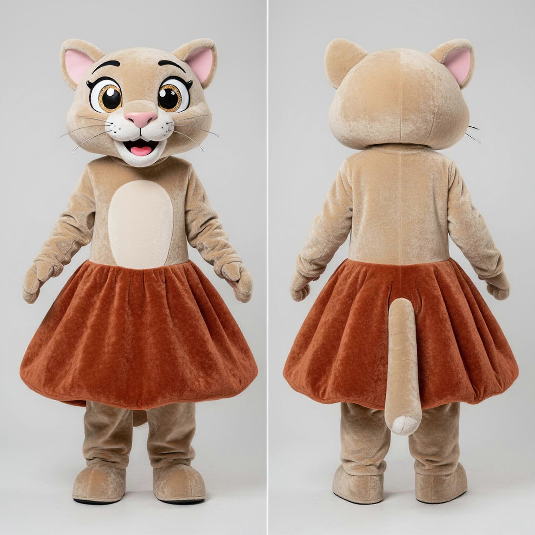 MASTICOT Beige Sleek Puma Mascot