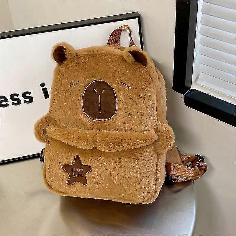 Capybara Plush Twin Backpack Large Capacity