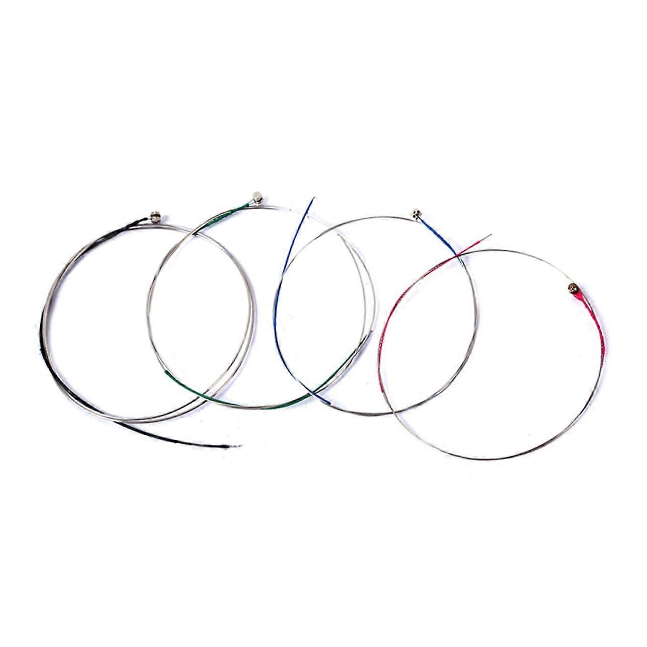 Violin E Strings Silver Wound 4 Pack with Bright Projection Sound and Durable Stable Tuning