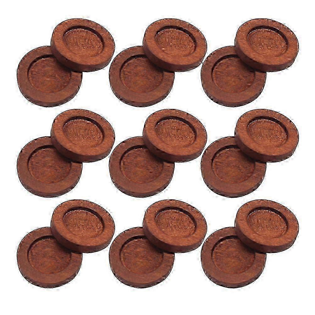20 wooden earring blanks compatible with DIY earring making (reddish brown)
