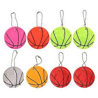 16Pcs Basketball Reflective Pendant Hanging Charm for Decoration Multi Color PVC
