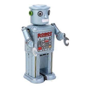 Wind Up Vintage Robot Retro Wind Up Robot Toy Decorative Exquisite Hand Made Iron Clockwork Toy for Cafe Bar Restaurant