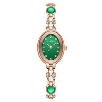 Hot-selling light luxury diamond-studded emerald women's watches, quartz watches, bracelets, and watches in stock from the manufacturer
