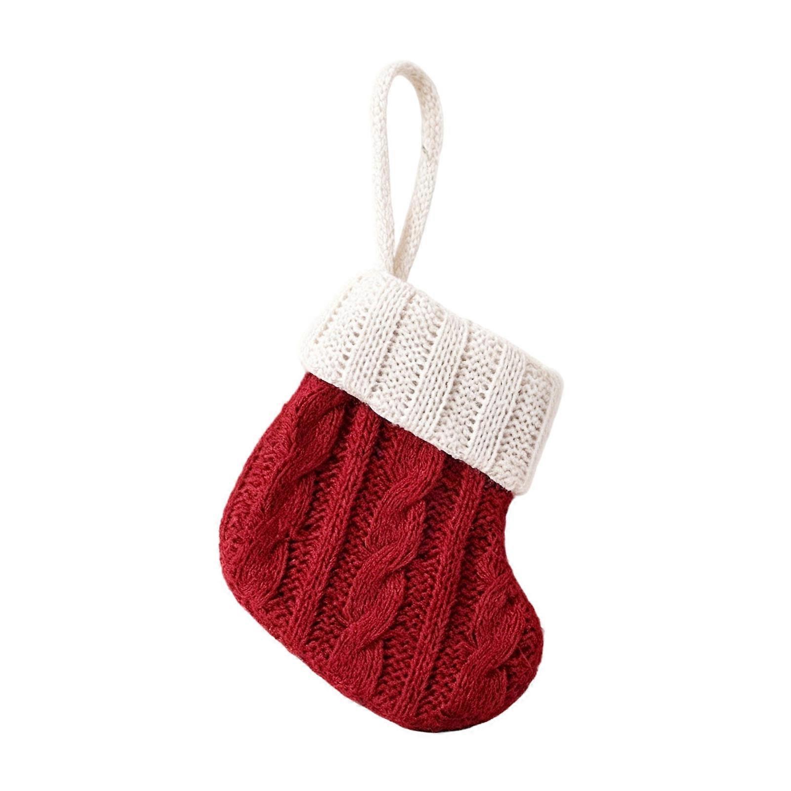 Fine-Knit Mini Stocking Table Decor