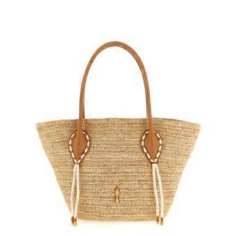 Christian Louboutin Beige Raffia Tote Bag