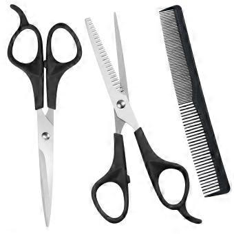Hair Cutting Scissors Shears Kit, 6.8" Haircut Scissors Set, Green