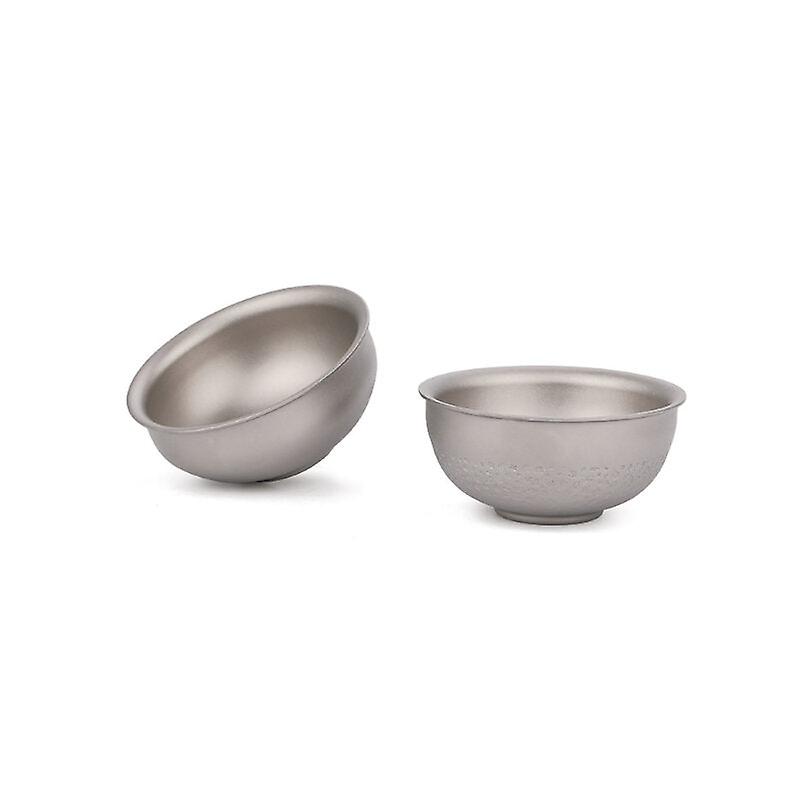 60Ml Double Layer Titanium Alloy Coffee Cup Portable Travel Tableware Tea Cup