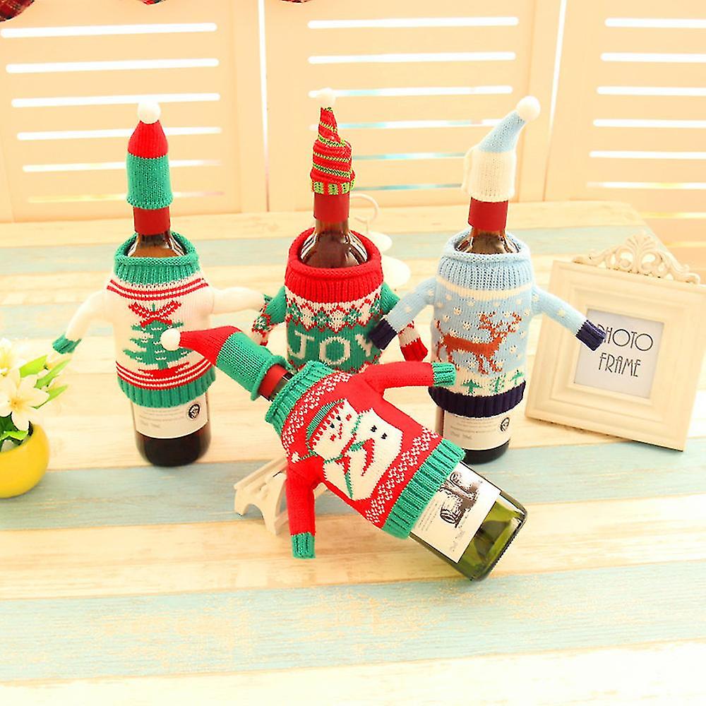 Christmas Tree Ugly Christmas Sweater Wine Bottle Holder Christmas