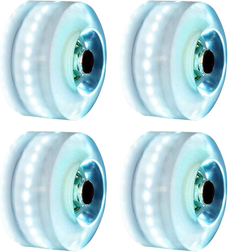 4 light up wheels for roller skates, light up wheels, suitable for double row skating and skateboard