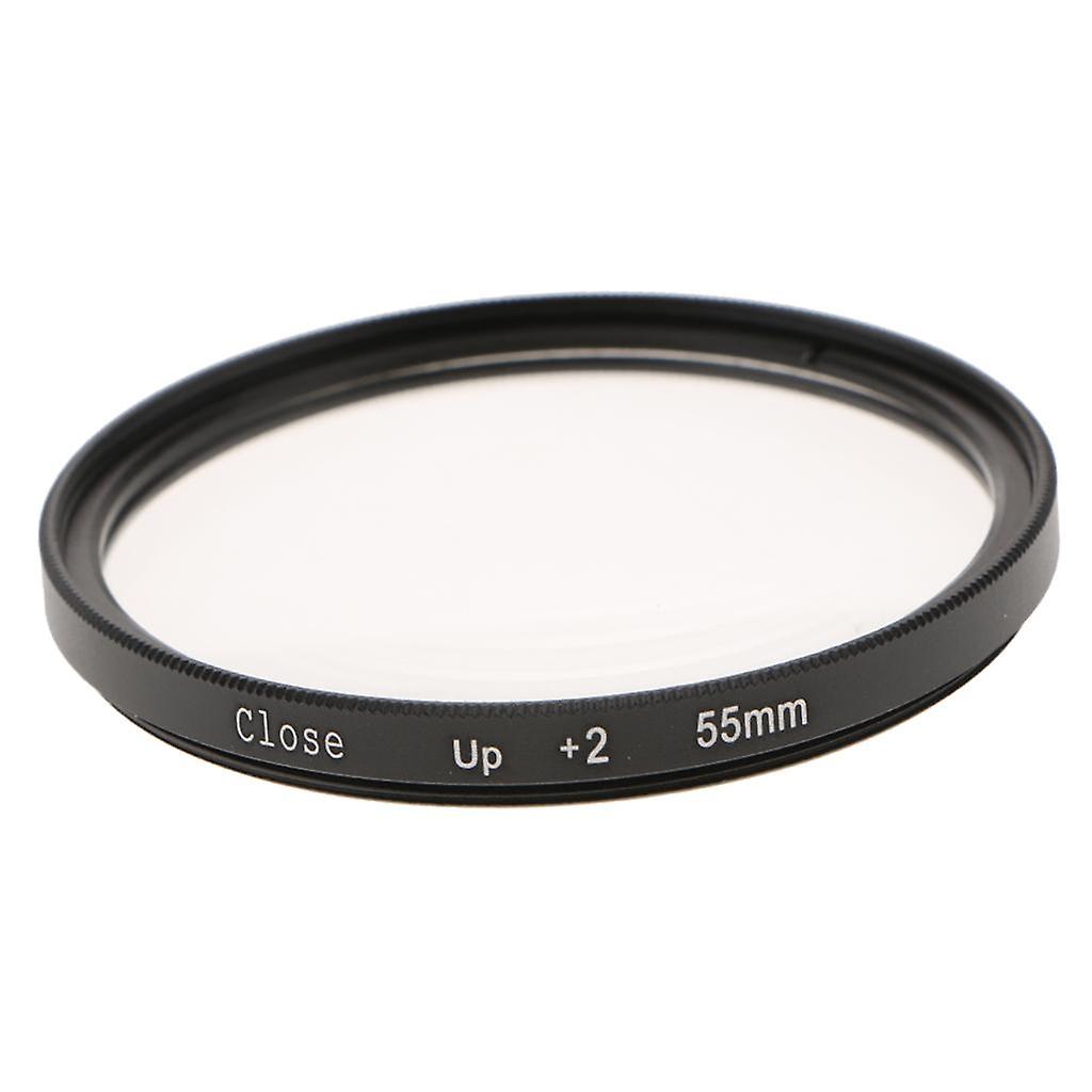 55mm DSLR Camera Lens Close Up Macro Filter +2 Magnification for