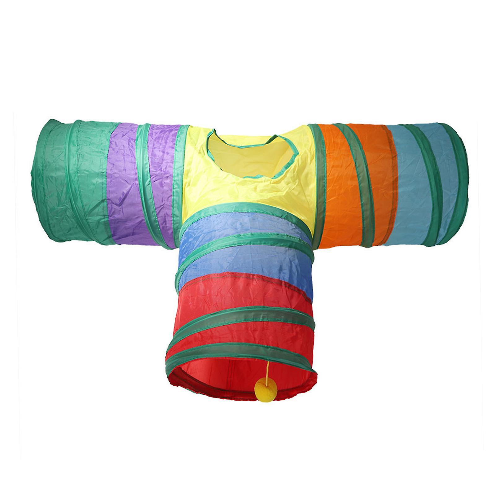Indoor Cat Tunnel 3 Way Pet Play Tunnel Collapsible Tunnel Tube