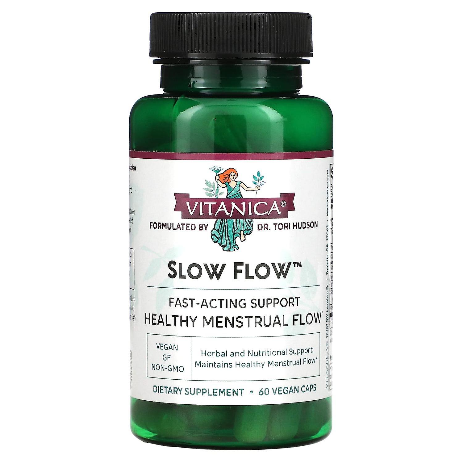 Vitanica, Slow Flow, Healthy Menstrual Flow, 60 Vegan Caps