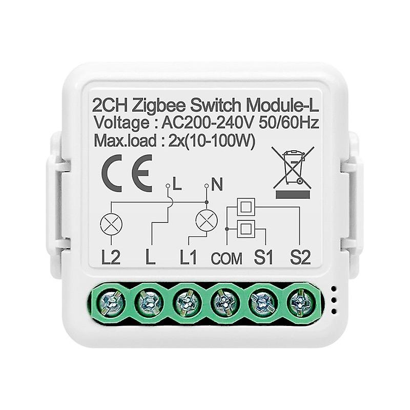 Yagusmart TuYa ZigBee Smart Switch, geen neutrale draad nodig, nodig om te werken met TuYa ZigBee Hub, APP afstandsbediening, spraakbediening (1 gang