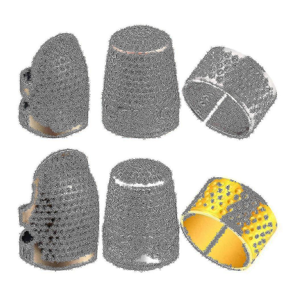 6 Pieces Sewing Thimble Finger Protector,adjustable Metal Finger Shield Protector For Sewing Embroi