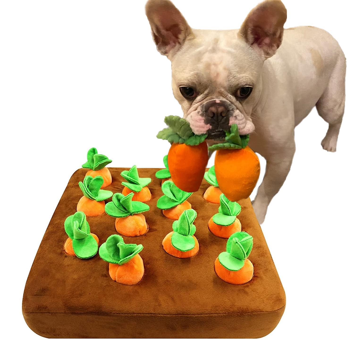 Intelligence Toy for Dogs Interactive Toy Plush Carrot Sniffing Rug Dog Toy Intelligence Sniffing Rug Dogs Vegetable Plush Toy for Dogs