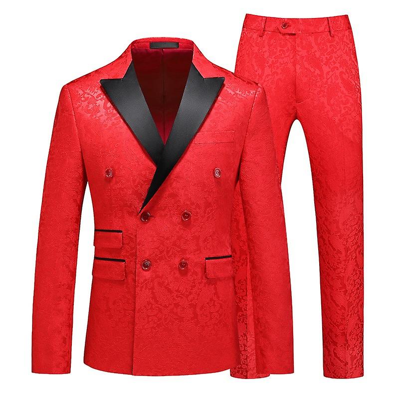 Elevate Your Business Attire With Our Exquisitely Crafted Hollow Jacquard Suit: Slim Fit, High Quality, Comfortable, Breathable, Impeccable Tailoring
