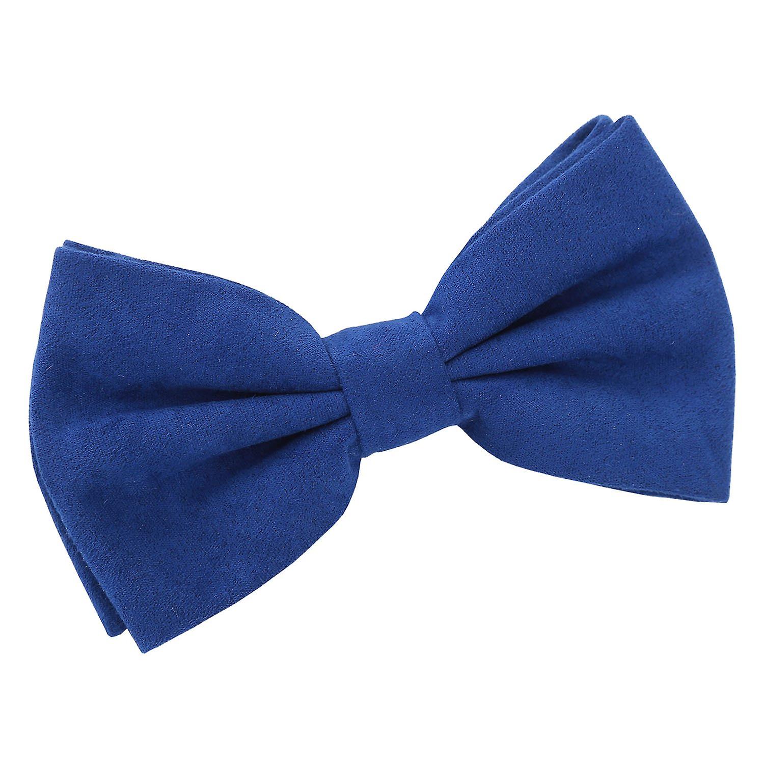 Royal Blue Suede Pre-Tied Bow Tie