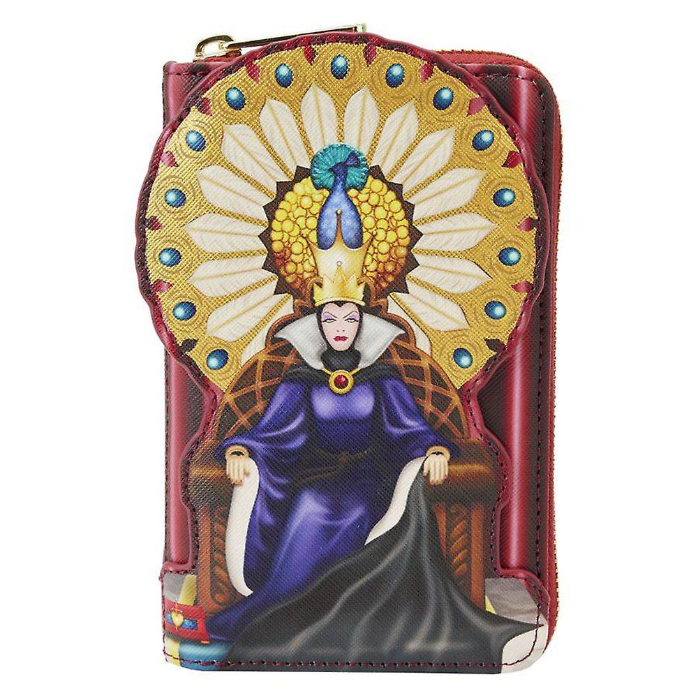 Licensed Loungefly Snow White 1937 Evil Queen Throne Zip Around Wallet