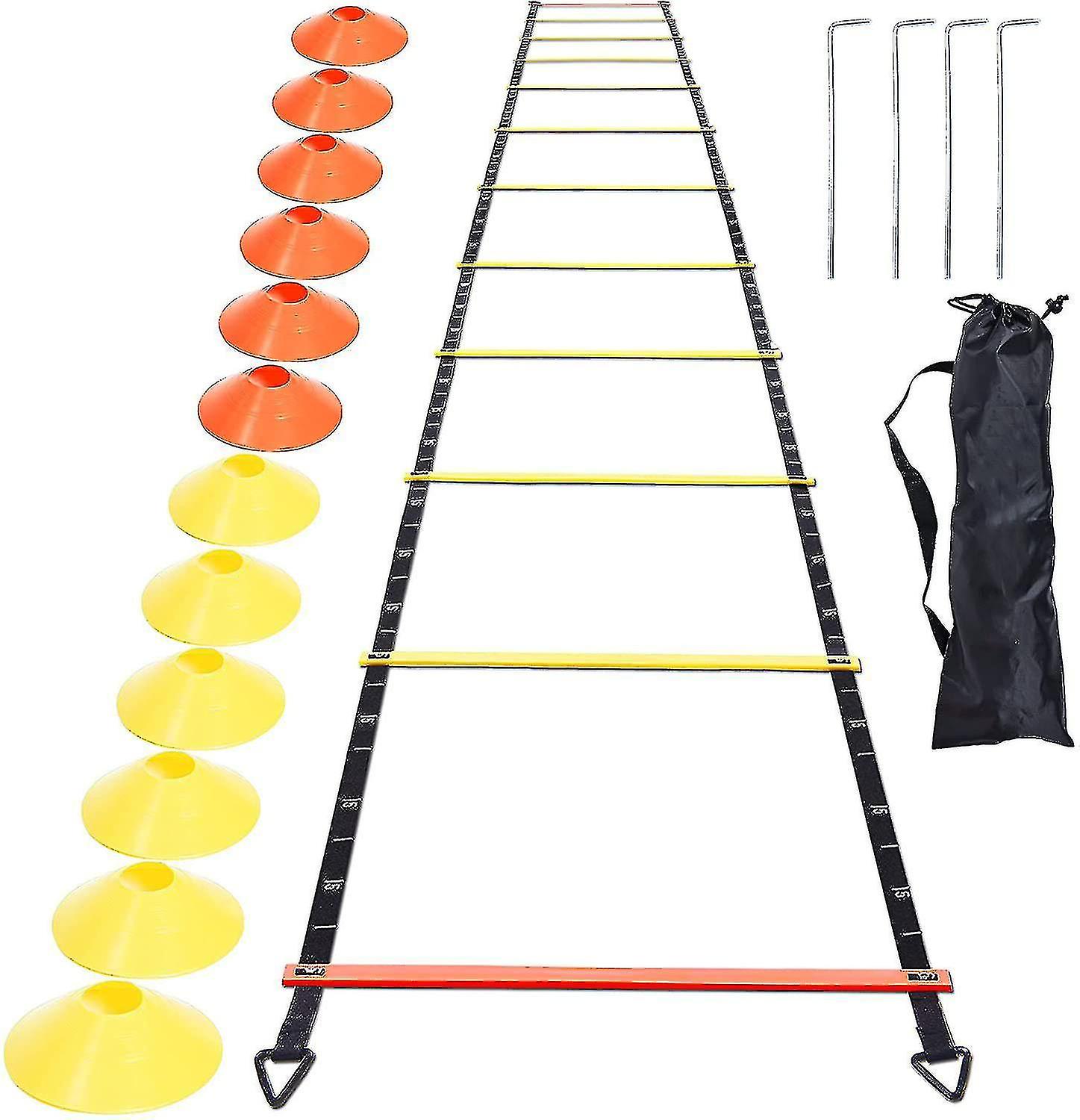 Sxbd Agility Ladder - Agility Speed And Balance Training Ladder Compatible With Soccer Basketball Bo