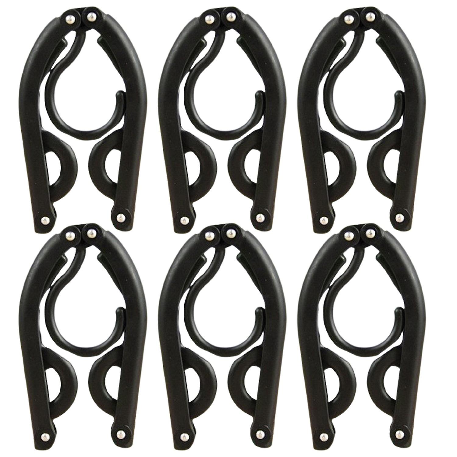 6Pcs Collapsible Clothes Hanger Space-saving PP Smooth Surface Coat Hanger for Household