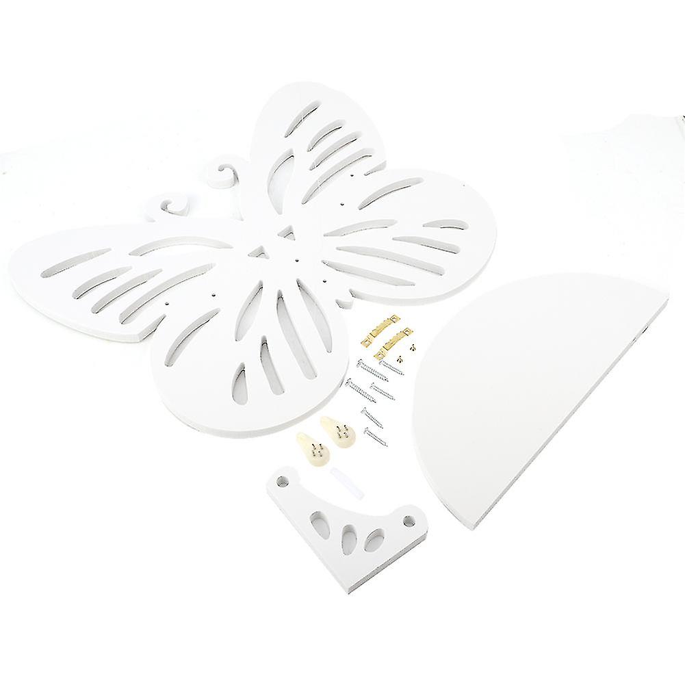 Charming Rural Decor Floating Shelf, Premium Quality Adds Longevity To Your Wall Mounted Storage Rack, Perfect Butterfly Design Complements Any Home