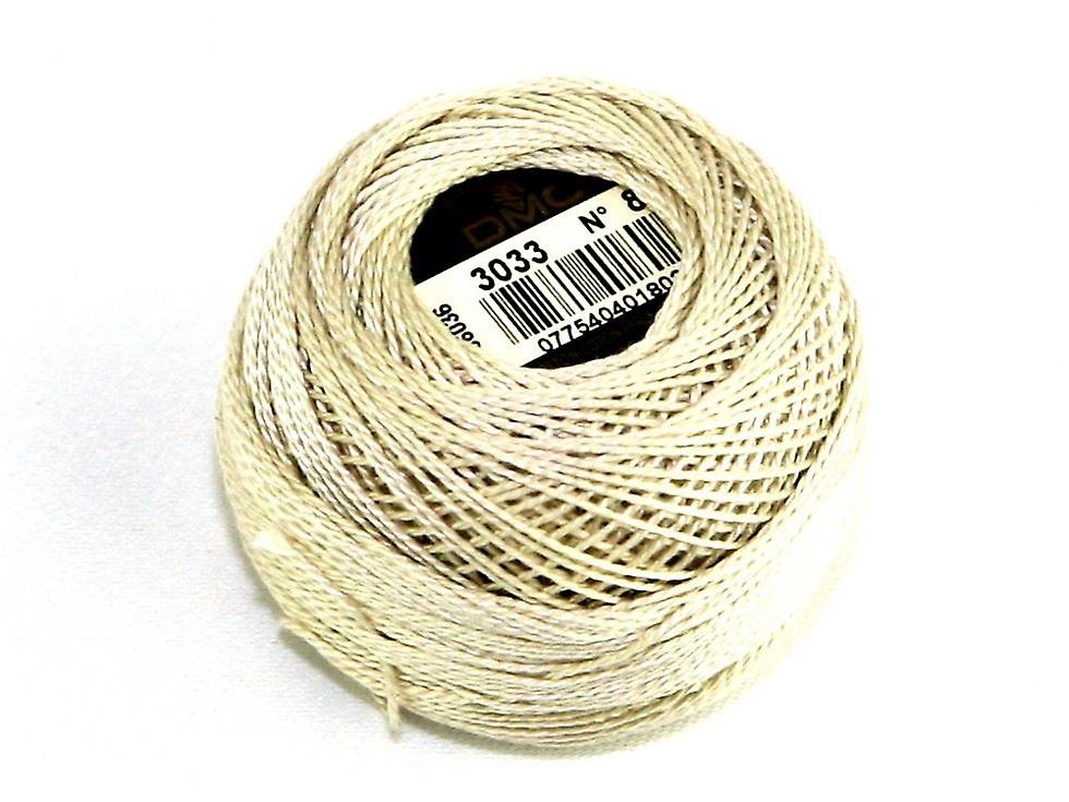 DMC 8 号棉质 Perle 线 80m 3033 - 每 10 克球