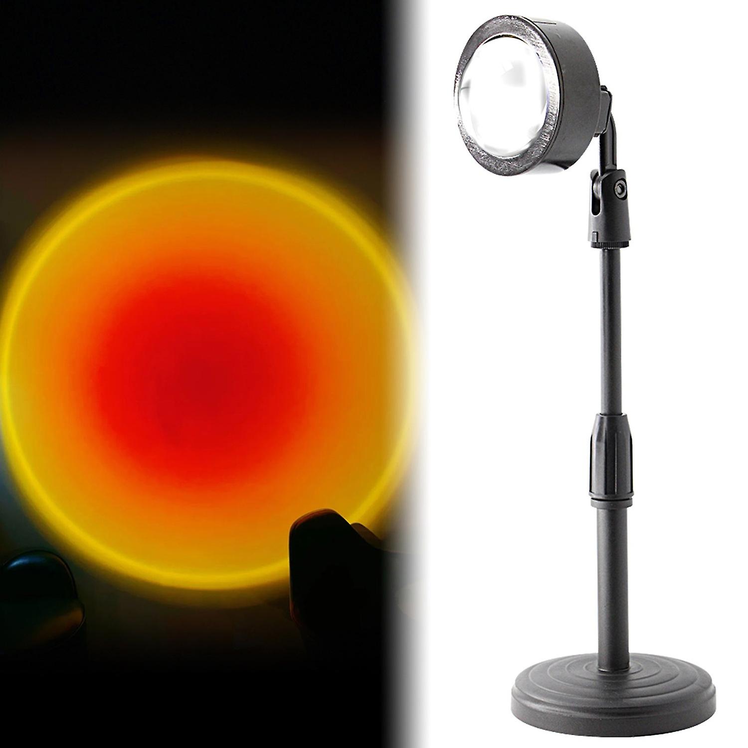 Sunset Projector Lamp, Rainbow Atmosphere Floor Stand Modern Projection Lamp for Party Movie Cinema
