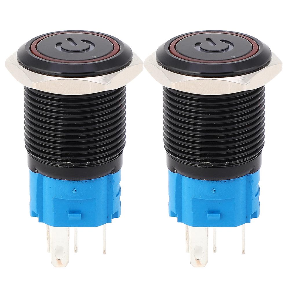 מתג נעילה עצמית ממתכת עם נורת LED, הגנת IP65