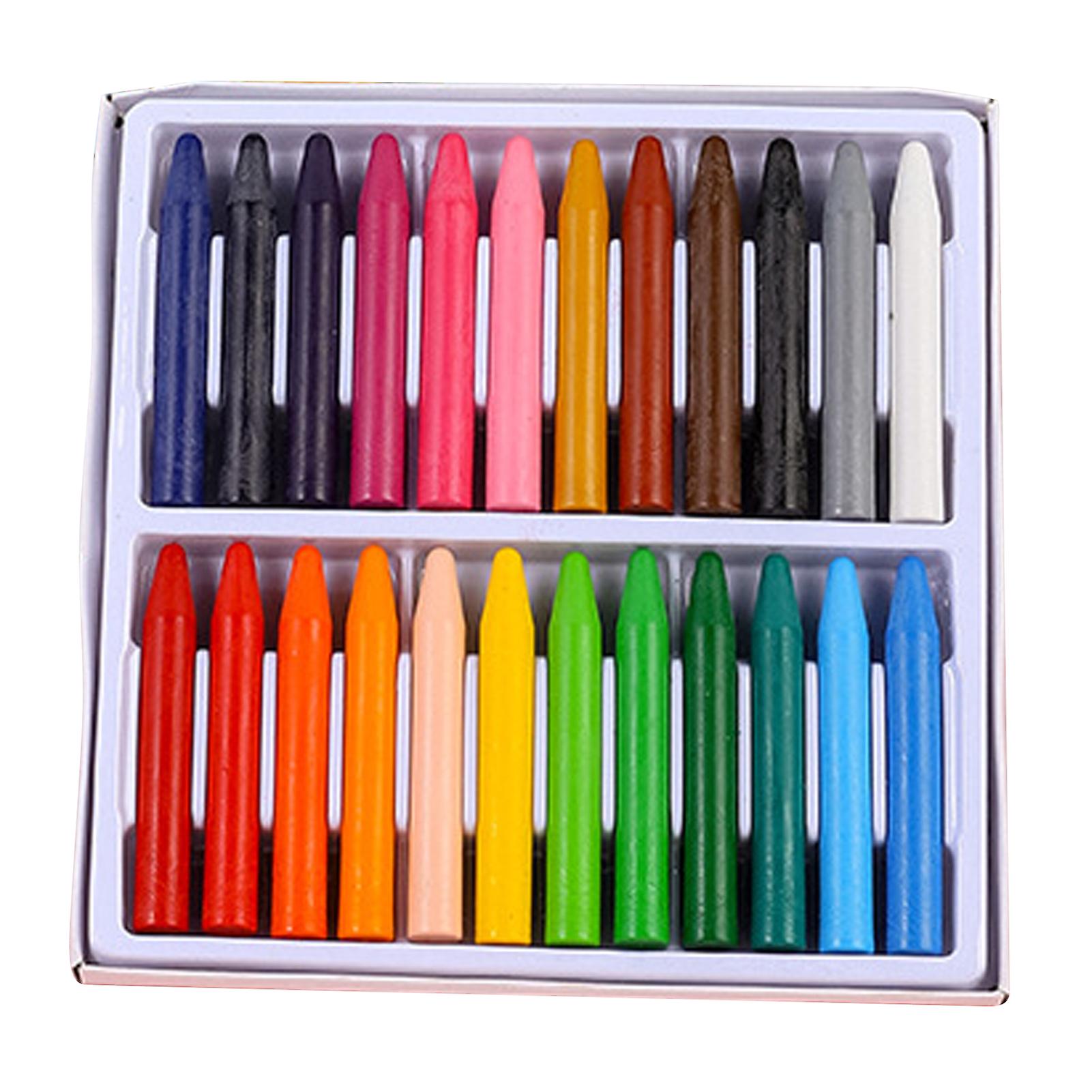 Children's 12/18/24 Colors Plastic Crayons Set Easy Coloring Paint Pencils Kits for Home School