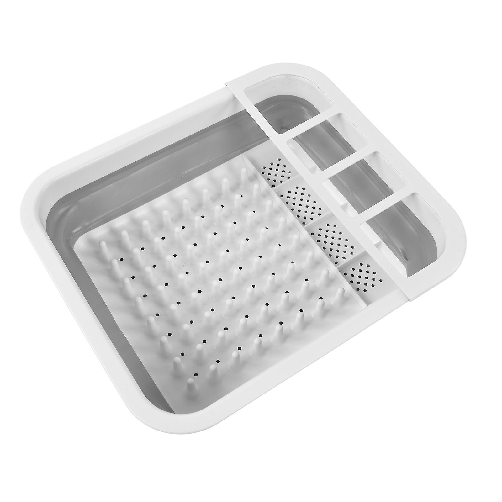 Compact Foldable Dish Rack for Tableware and Utensil Storage